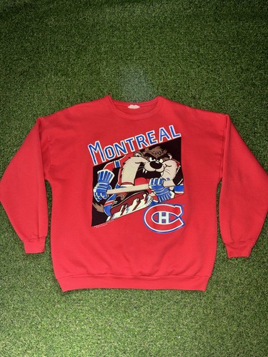 Vintage Montreal Canadiens Taz Crewneck Size L 1989 NHL