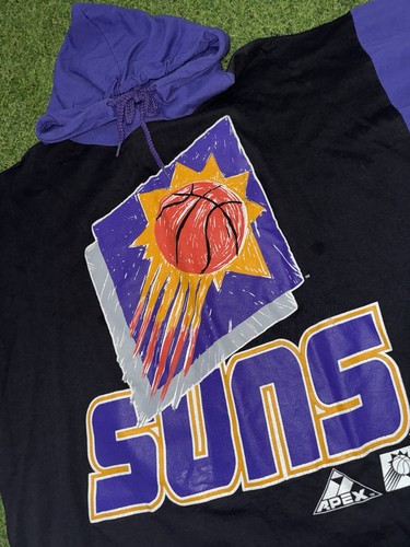 Vintage Pheonix Suns Apex One Short Sleeve Hoodie Size M NBA - photo 2