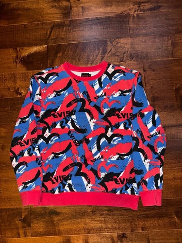 Evisu Heritage & Co Custom Paint Splatter Camo Sweatshirt M