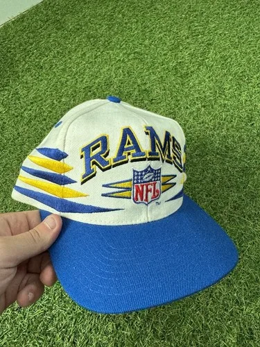 Vintage 90s LA Rams logo athletic diamond cut hat NFL