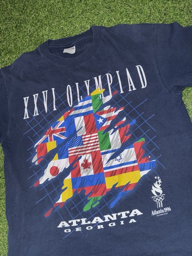 vintage 1996 atlanta olympics t shirt L - photo 2