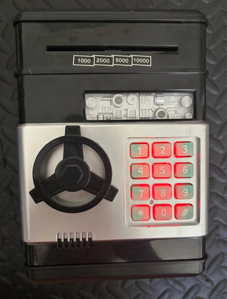 Electronic ATM piggy bank - black and pink - photo 3