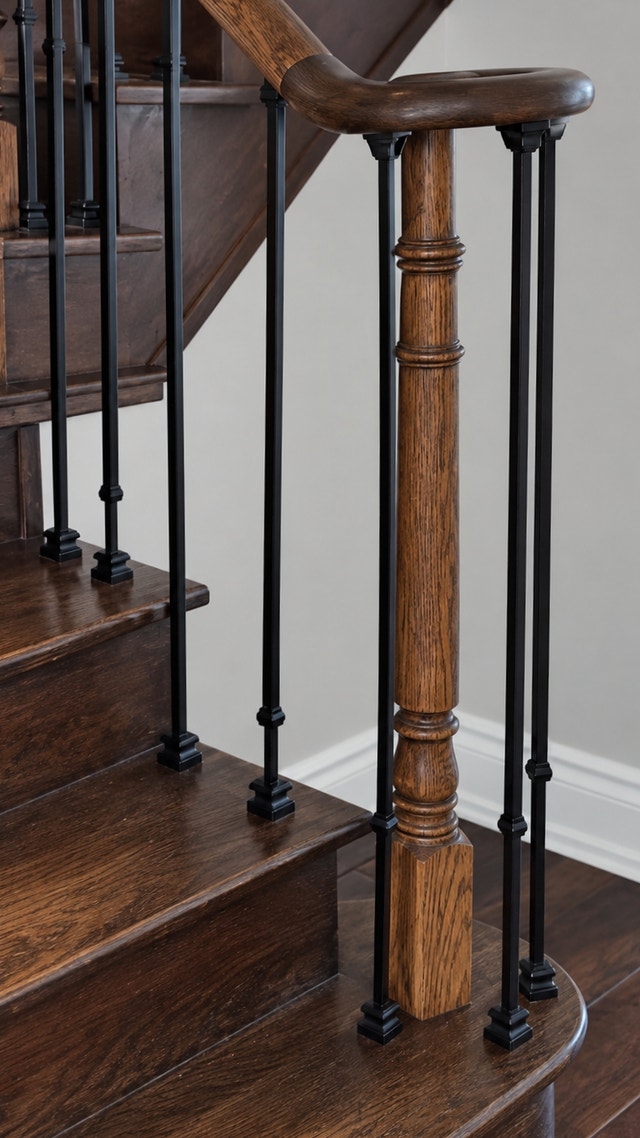 32 Black Metal Stair Railing Balusters / Spindles