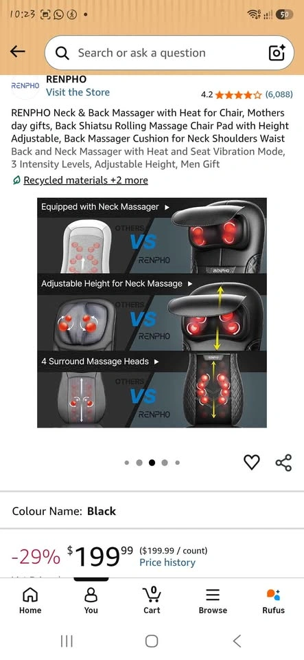 RENPHO Neck & Back Massager with Heat - photo 5
