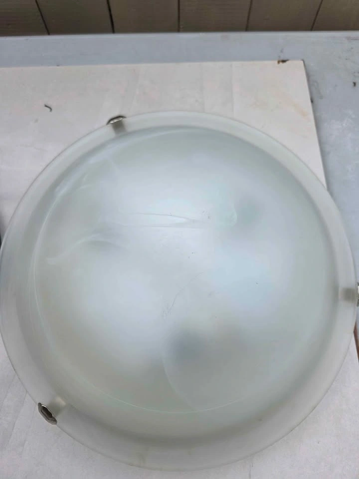 Set of 3 Flush Mount Ceiling Light Fixtures with Edison Bulbs - photo 4