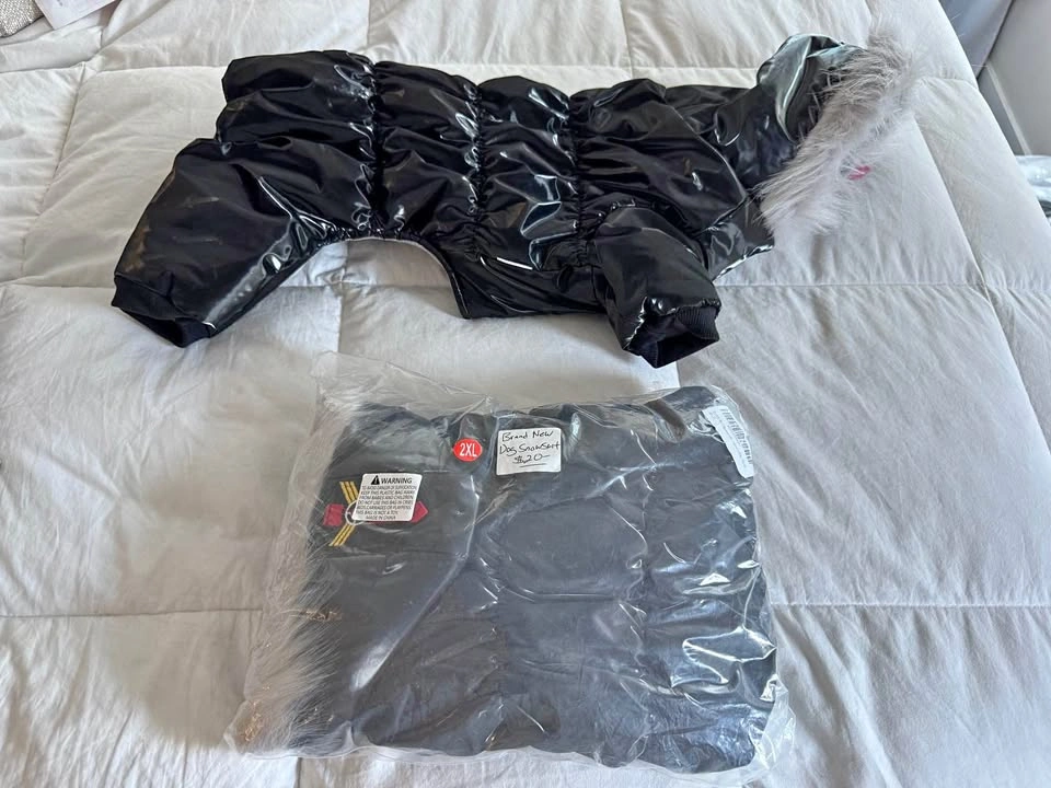 2 Brand New Dog Winter Snowsuit Jackets (12-18lbs)