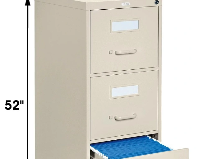 Global Vertical File Cabinet - Letter, 4 Drawer, Tan - photo 2