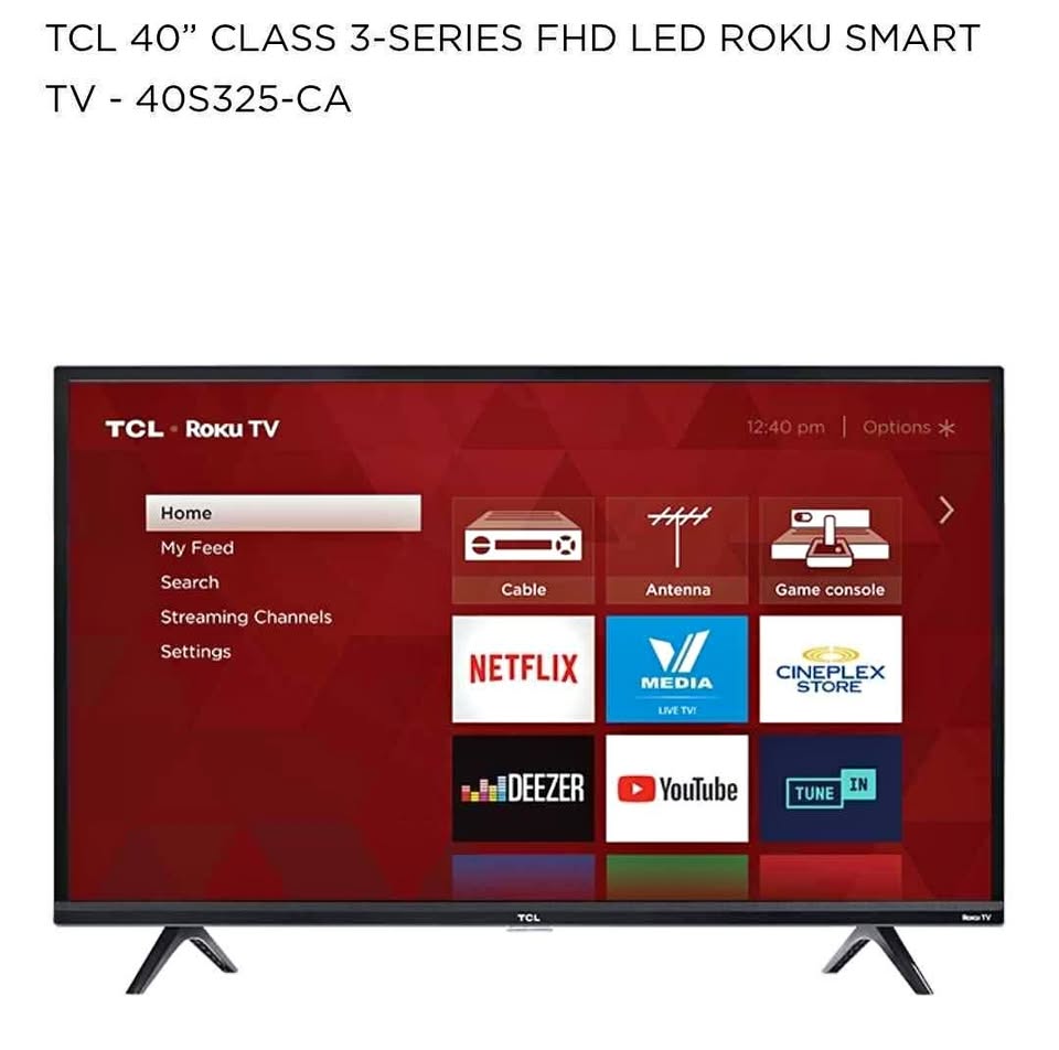 TCL 40" Full HD LED Roku Smart TV (40S325-CA)
