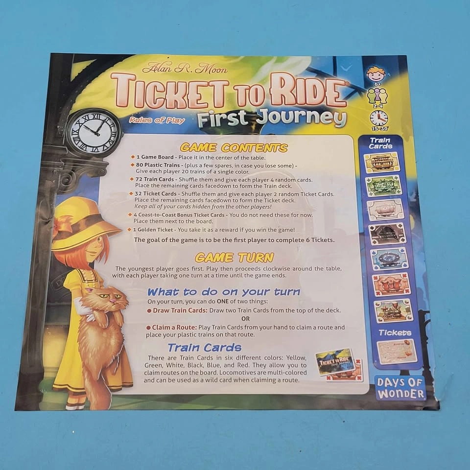 TICKET TO RIDE - FIRST JOURNEY - Board Game - Complete - photo 4