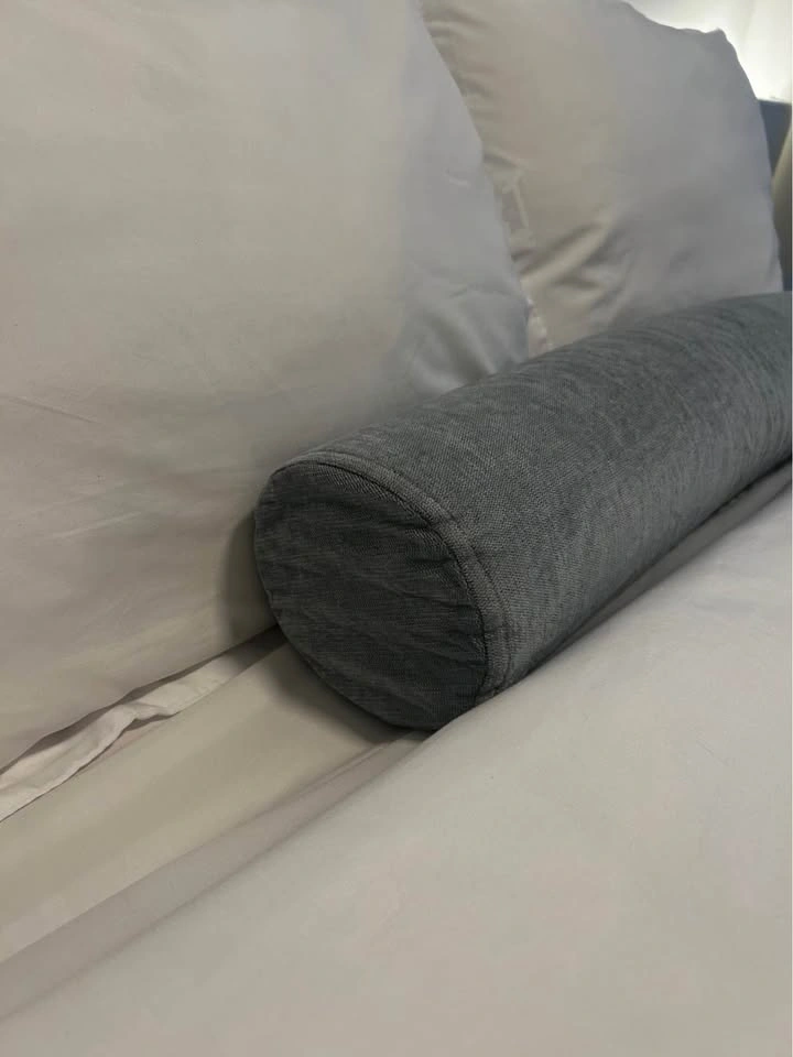 Grey Bolster Pillow with Cover - photo 2