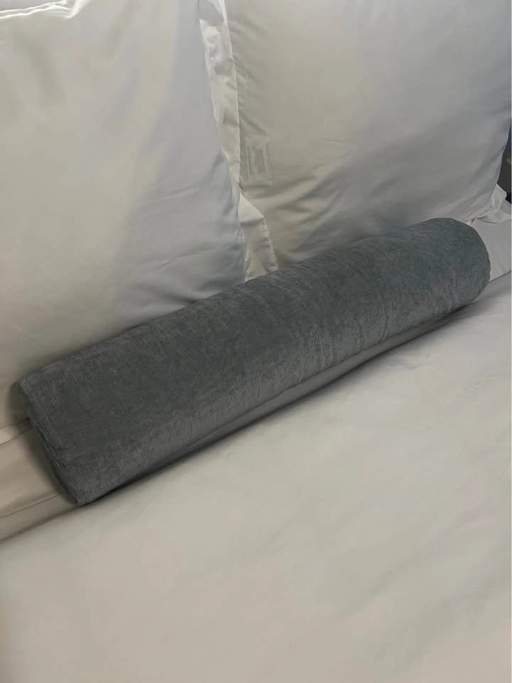 Grey Bolster Pillow with Cover - photo 3