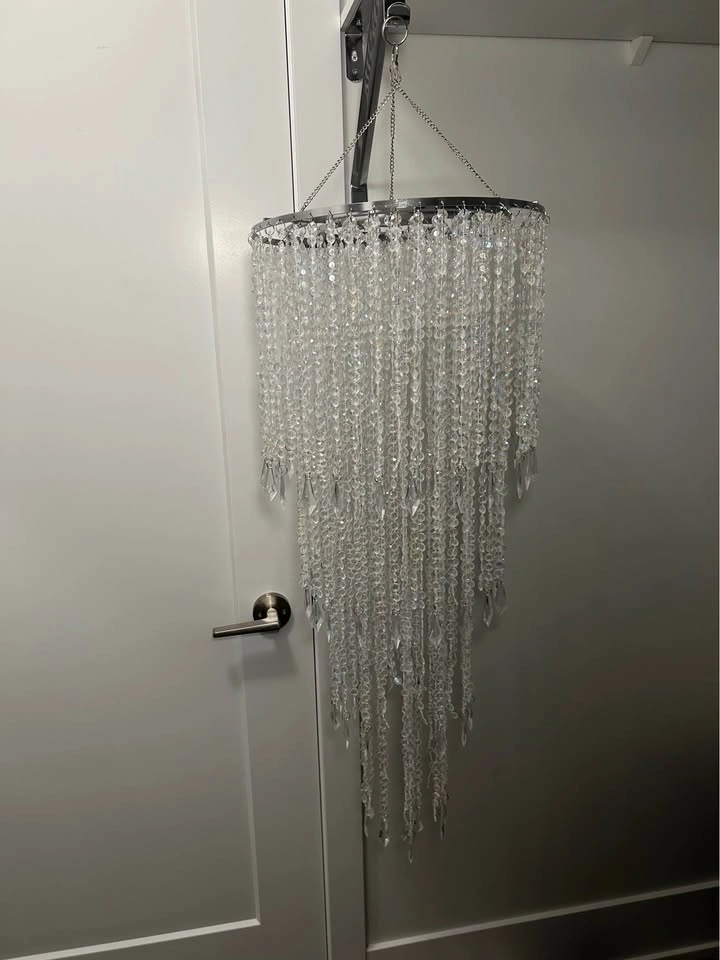 Clear Beaded Hanging Chandelier - photo 3