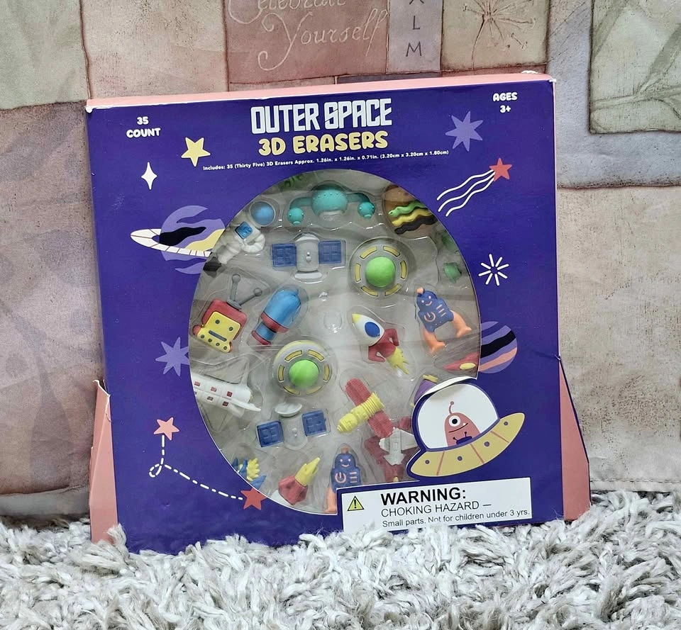 Outer Space 3D Erasers - 35 Count