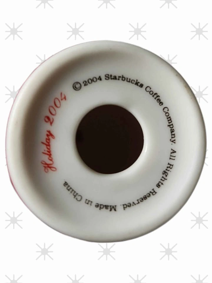 2004 Starbucks Red Snowflake Coffee Cup Holiday Ornament - photo 4