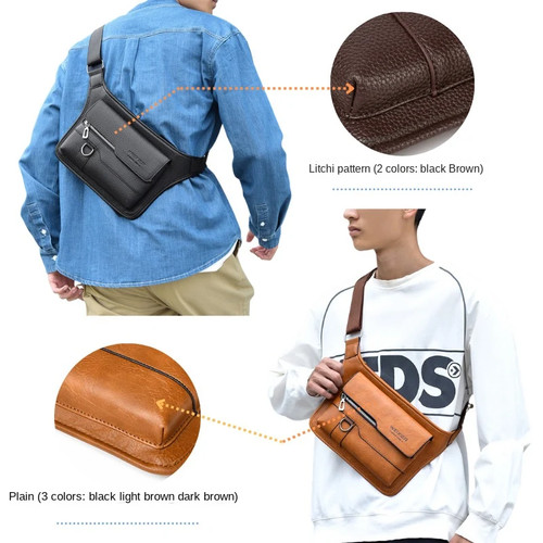 Men's Large Capacity Waterproof Crossbody Chest Bag - photo 3