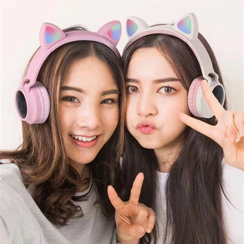LED Cat Ear Noise Cancelling Bluetooth Headphones - photo 2