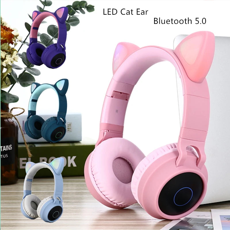 LED Cat Ear Noise Cancelling Bluetooth Headphones - photo 3