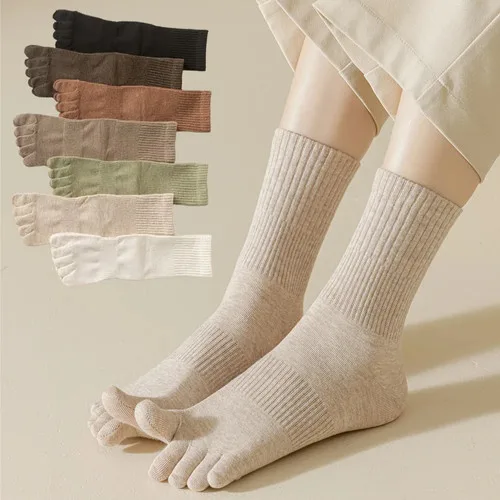 5 Pairs/lot Women Five Fingers Socks 100% Cotton