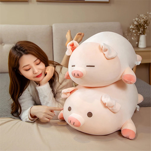 Plush Toy Cute Bobo Pig Doll Pink Pig Doll Sleeping Pillow - photo 3