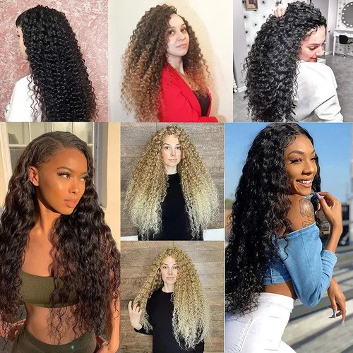 African Crochet Deep Wave Curly Braided Wig 20-inch - photo 3