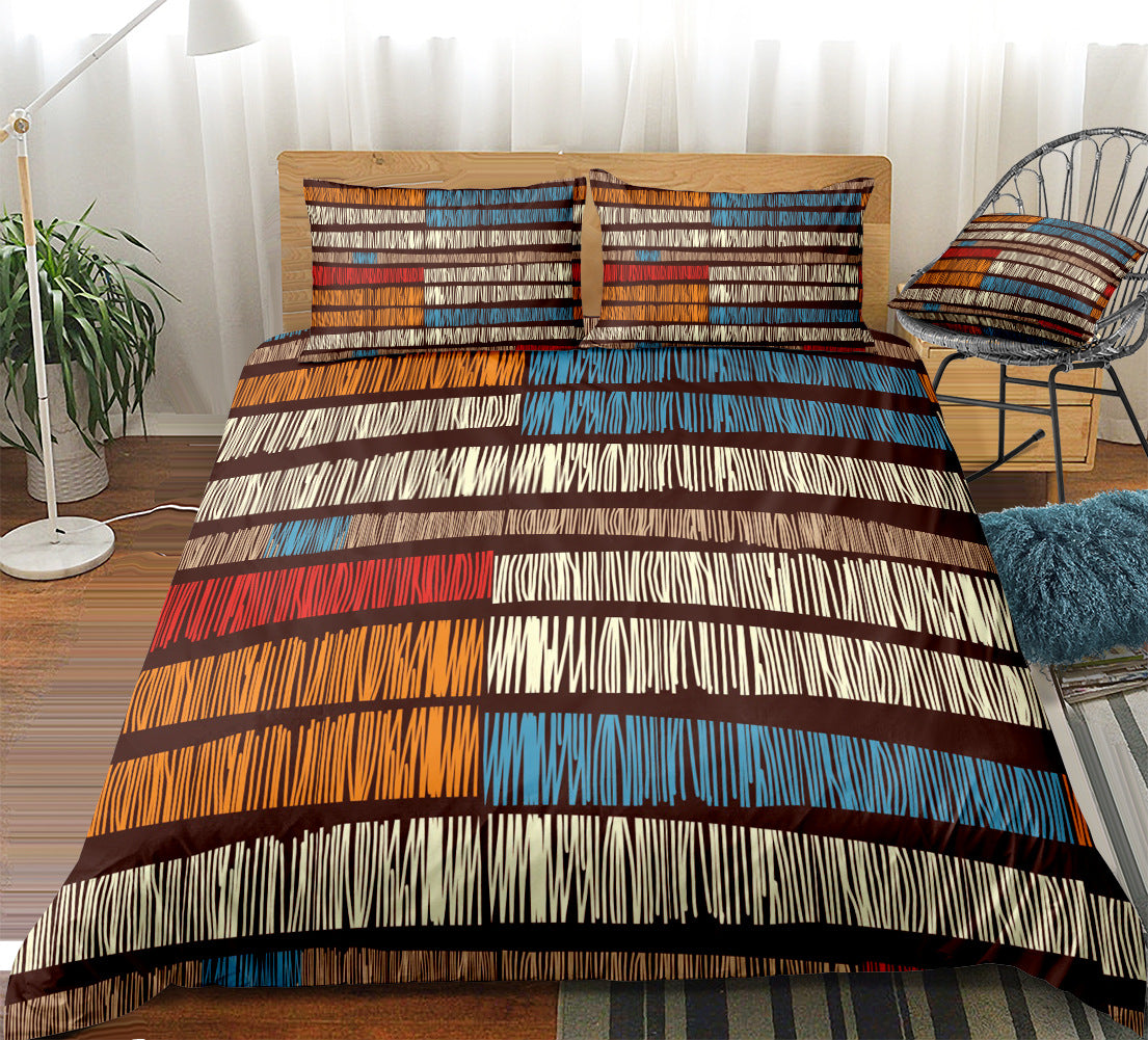 Ethnic Bohemian Plaid Sheet Quilt Cover Pillow Cover Home Textil - photo 4