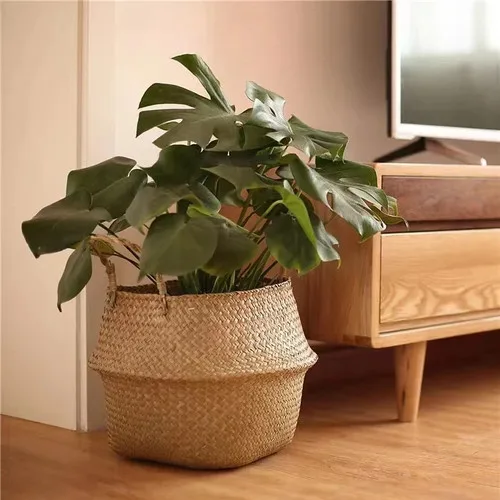 Scandinavian Style Wicker Handbasket Flower Pot