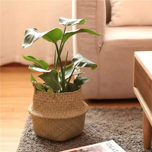 Scandinavian Style Wicker Handbasket Flower Pot - photo 3
