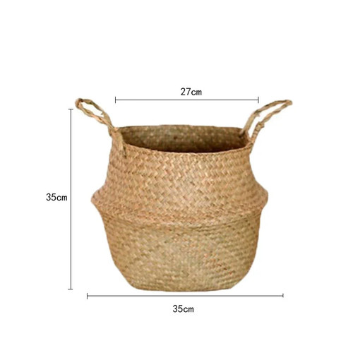 Scandinavian Style Wicker Handbasket Flower Pot - photo 5