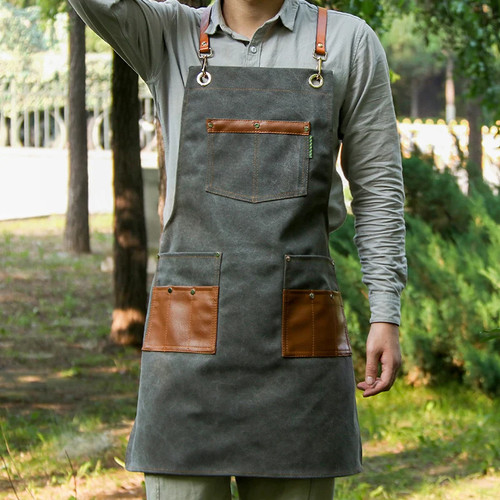 Hairstylist apron denim custom logo - photo 2