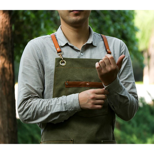 Hairstylist apron denim custom logo - photo 4