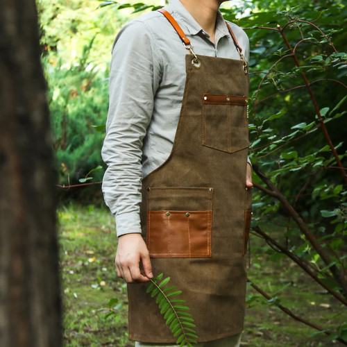 Hairstylist apron denim custom logo - photo 5