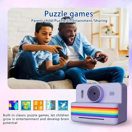 Portable Photo Printer Camera with Rechargeable Battery - photo 4