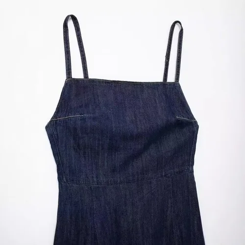 Women's street fashion denim camisole dress - photo 4