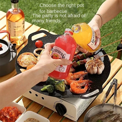 Outdoor Camping Griddle BBQ Grill Pan Korean Style Meat Grill - photo 3