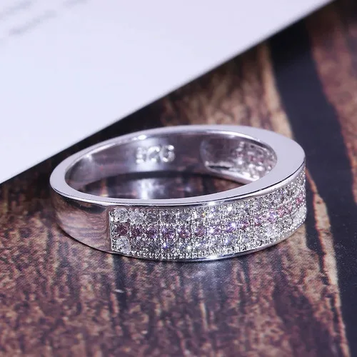 925 Sterling Silver Ring with Round Sapphire Zircon - photo 3