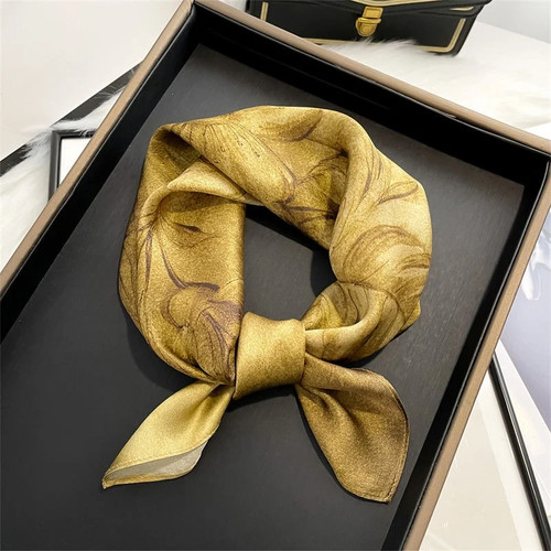 Small square scarf, mulberry silk flower, Hangzhou silk scarf