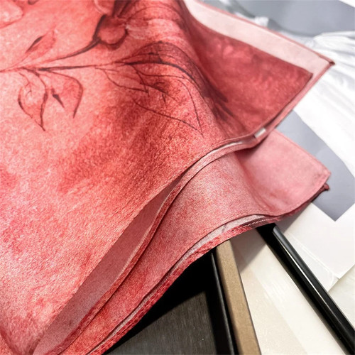 Small square scarf, mulberry silk flower, Hangzhou silk scarf - photo 4