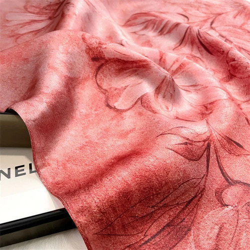 Small square scarf, mulberry silk flower, Hangzhou silk scarf - photo 5