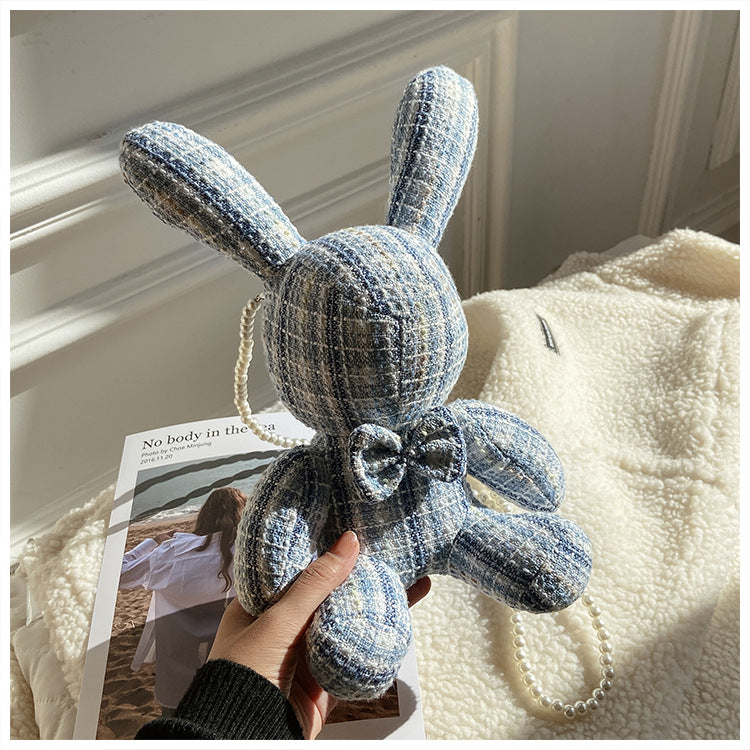 Cute Rabbit Doll Pearl Chain Bag - photo 2