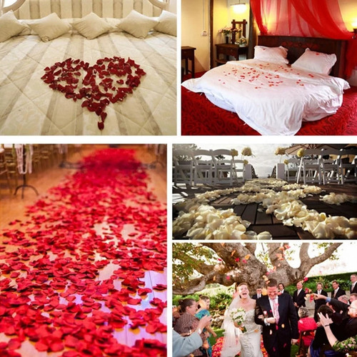 50Pcs 32mm Romantic Sponge Satin Fabric Heart Petals - photo 2