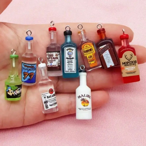 11pcs Mini Simulation Resin 3D Pendant Earrings Keychain - photo 5