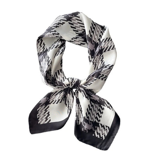 Checkered Scarf Women's Square Scarf Professional Scarf - photo 2