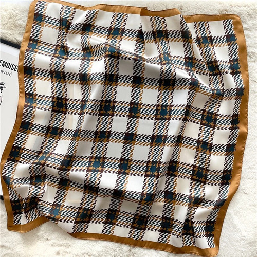 Checkered Scarf Women's Square Scarf Professional Scarf - photo 5