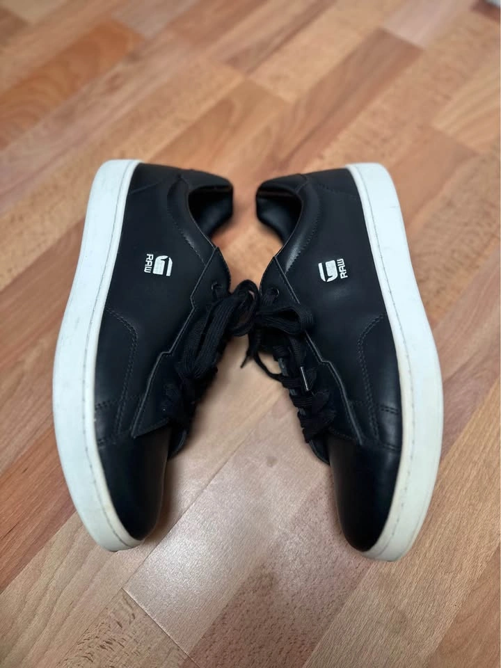 G-Star RAW Men’s Black Leather Low-Top Sneakers - US 12 - photo 5