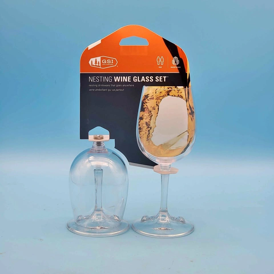 GSI Outdoors Portable Wine Glasses 9.3 fl. oz. Set of 2