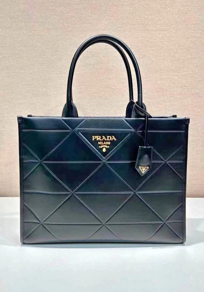 Prada Symbole Leather Tote Bag
