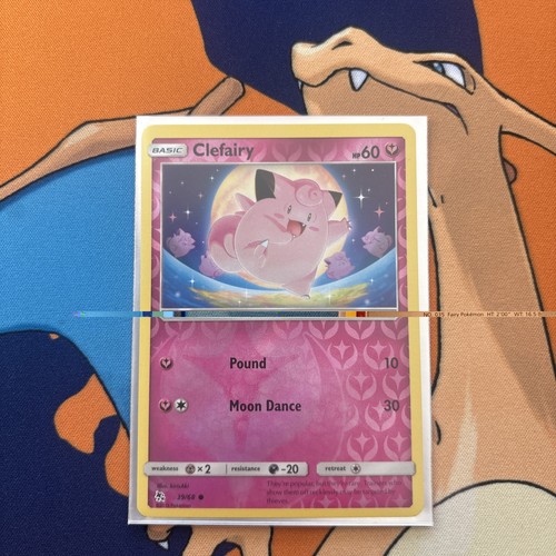 2019 Clefairy 39/68 Hidden Fates Reverse Holo NM - photo 3