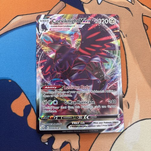 2021 Corviknight VMAX 110/163 Swsh05: Battle Styles Holo NM