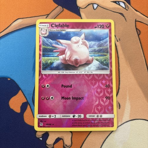 2019 Clefable 40/68 Hidden Fates Reverse Holo NM
