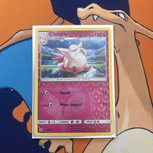 2019 Clefable 40/68 Hidden Fates Reverse Holo NM - photo 3
